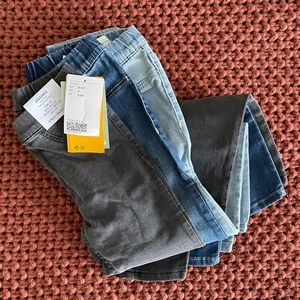 H&M 3-pack Denim Jeggings, Kids Size 6